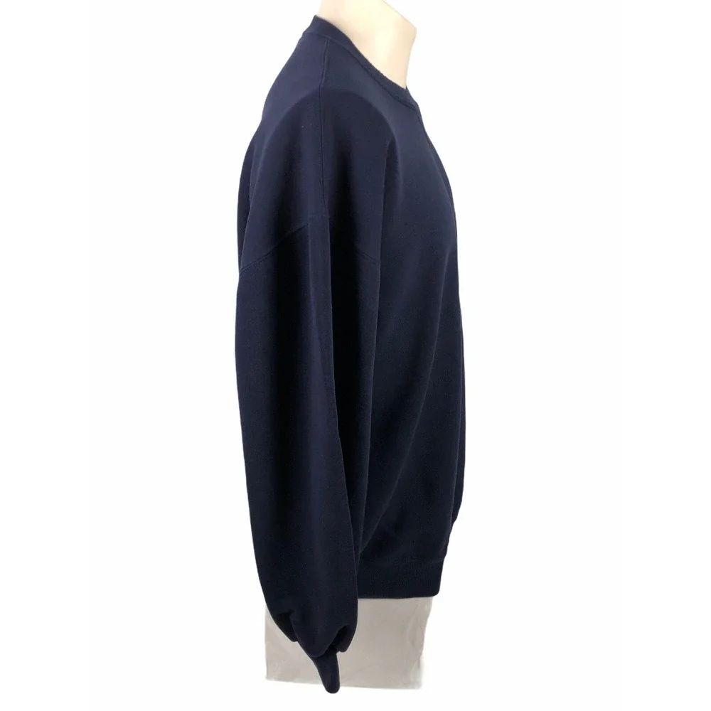 Russell Athletic Mens XL Blank Sweatshirt Crewneck Navy Blue Faded Vintage Gym